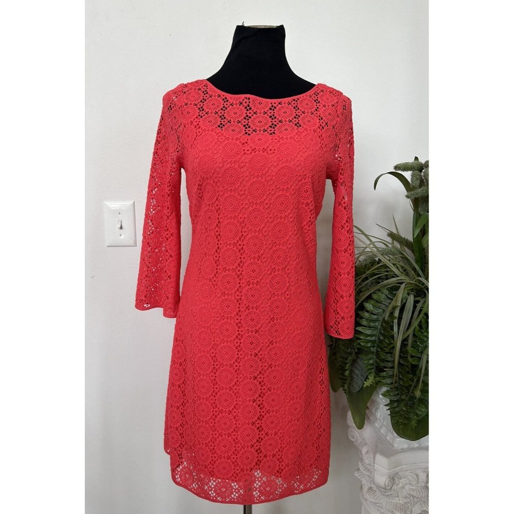 NWT Lilly Pulitzer Women’s Topanga Island Coral Breakers Lace Dress Sz M $168